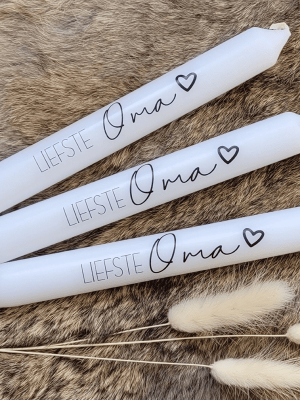 Cadeaubox zelf samenstellen: Tekstkaarsje 'Liefste Oma'