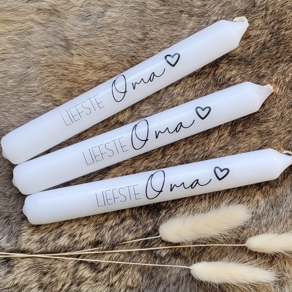 Cadeaubox zelf samenstellen: Tekstkaarsje 'Liefste Oma'