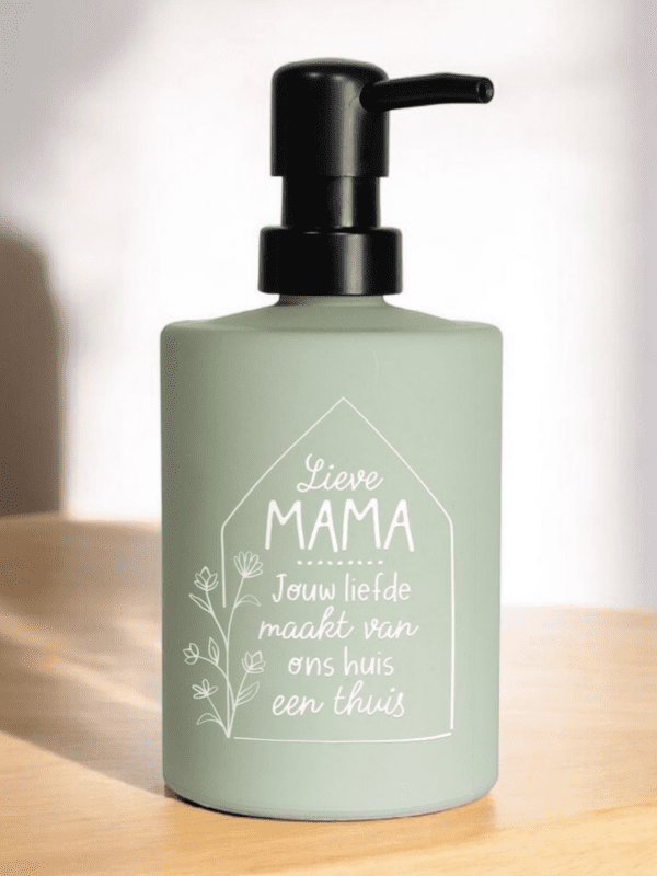 Cadeaubox zelf samenstellen: glazen zeeppompje 'Lieve mama'