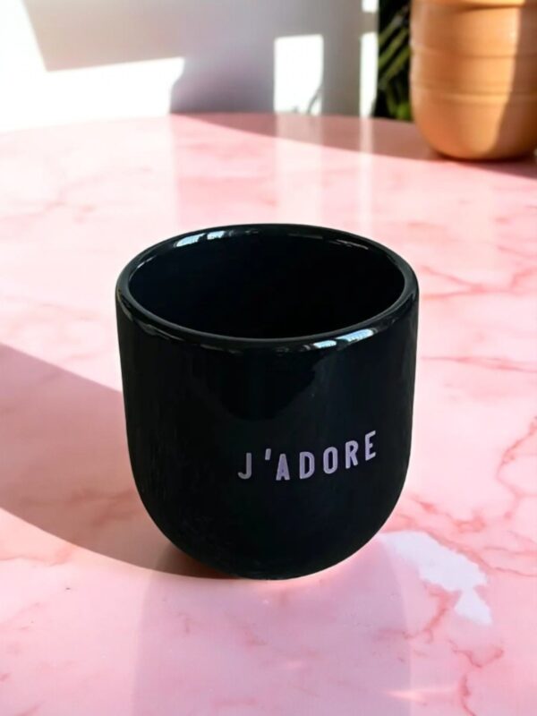 Cadeaubox zelf samenstellen: Mok 'J'adore' - zwart